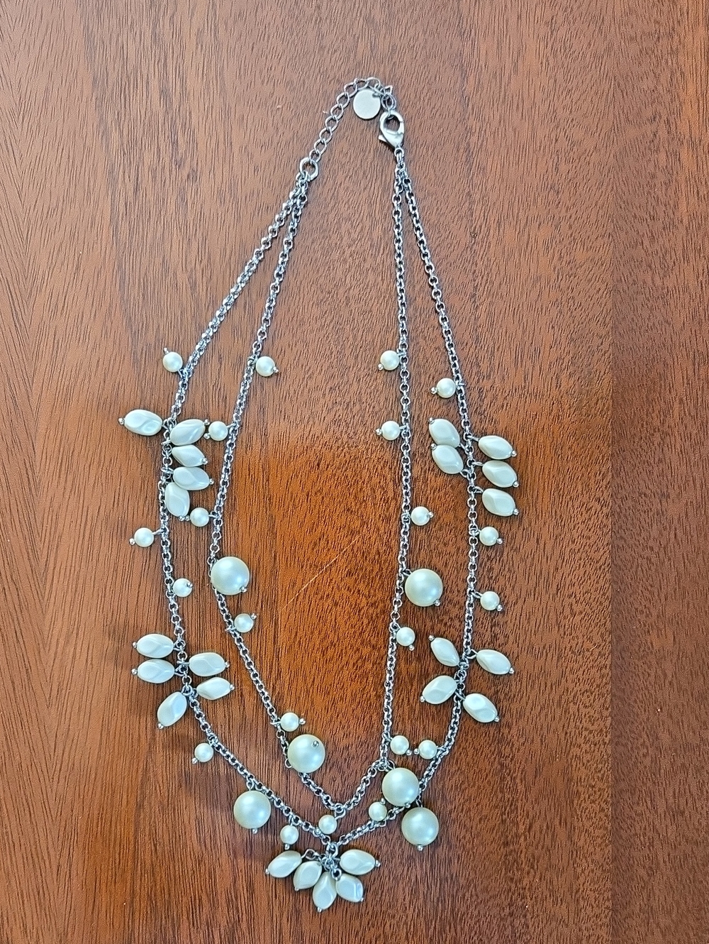 Ivory Pearl-Style Multi-Strand Adjustable Necklace